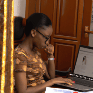 Africaine freelance sur le web